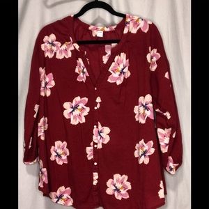 Old Navy XL womens floral blouse
